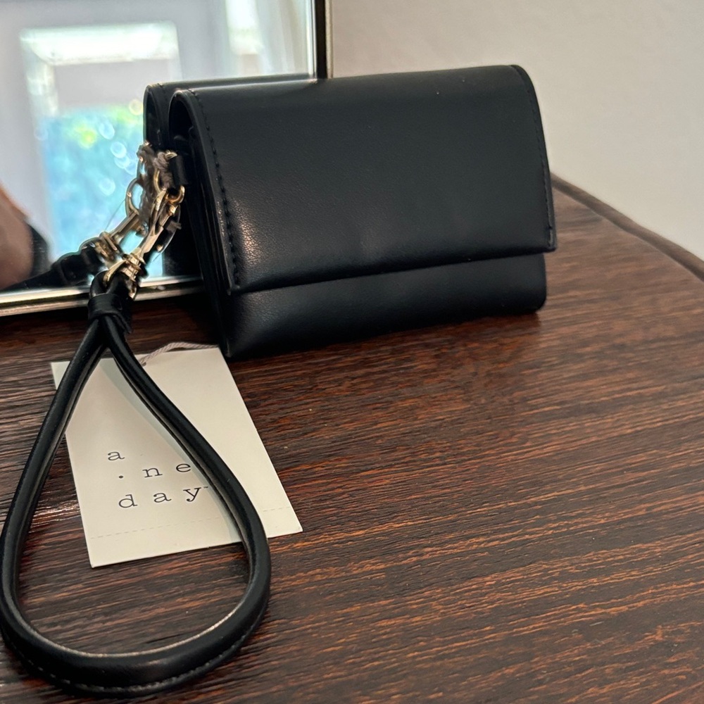 a new day Black Wristlet Card & Key Holder